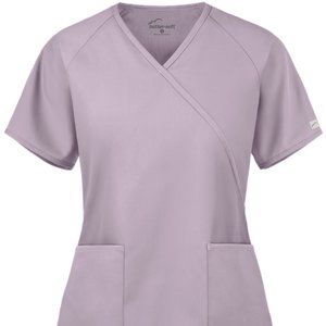 Butter-Soft Scrubs by UA™ Solid Mock Wrap Top (M)